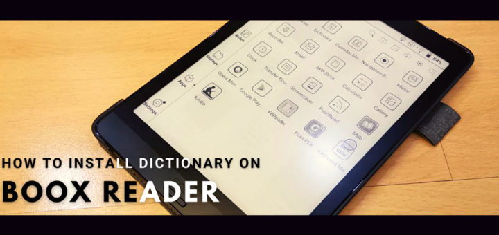how to install dictionary on boox reader