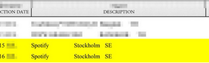 spotify stockholm se fraud transaction